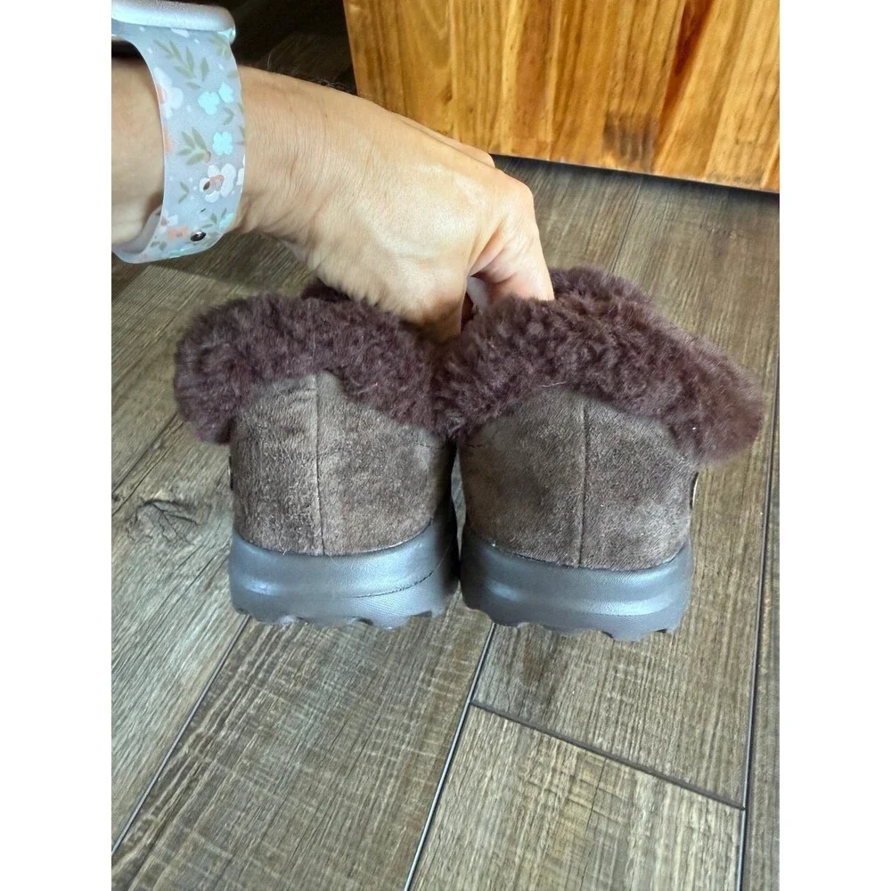 Skechers Go Walk Lounge Chillin Booties Sz. 9 Chocolate Brown